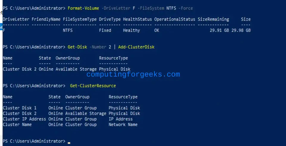 Configure Windows Server 2022 Failover Clustering (WSFC) 28 Configure Windows Server 2022 Failover Clustering WSFC 31