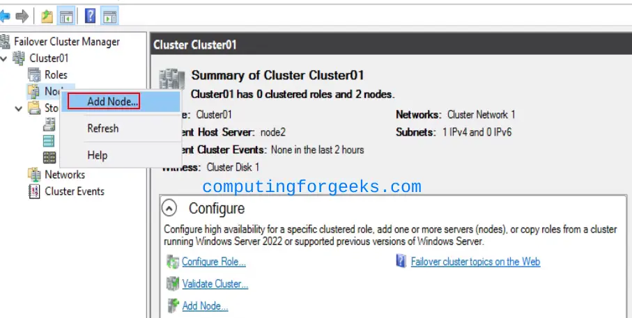 Configure Windows Server 2022 Failover Clustering (WSFC) 33 Configure Windows Server 2022 Failover Clustering WSFC 41