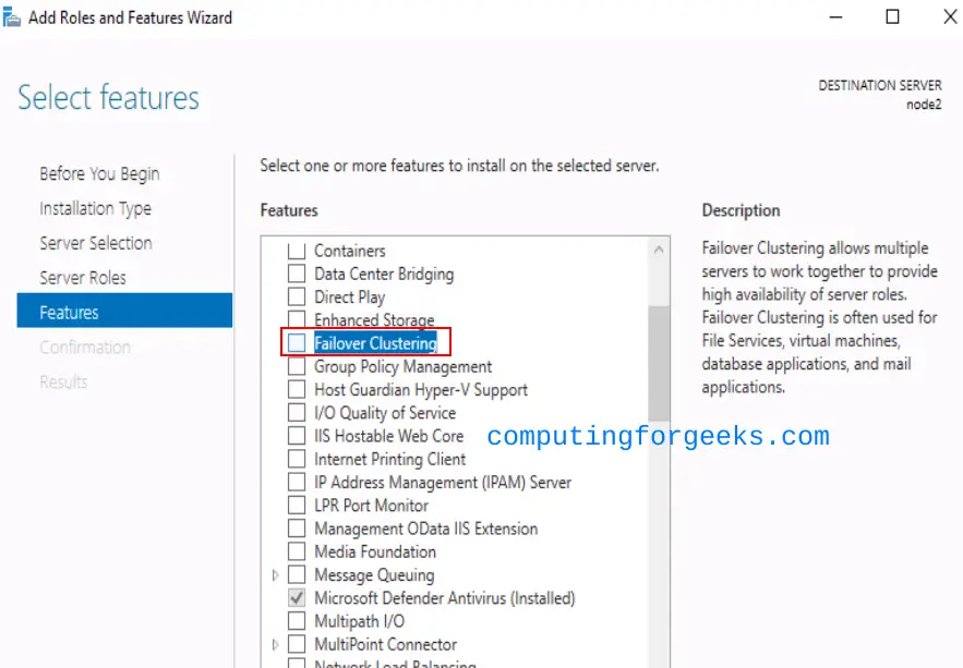 Configure Windows Server 2022 Failover Clustering (WSFC) 9 Configure Windows Server 2022 Failover Clustering WSFC 9