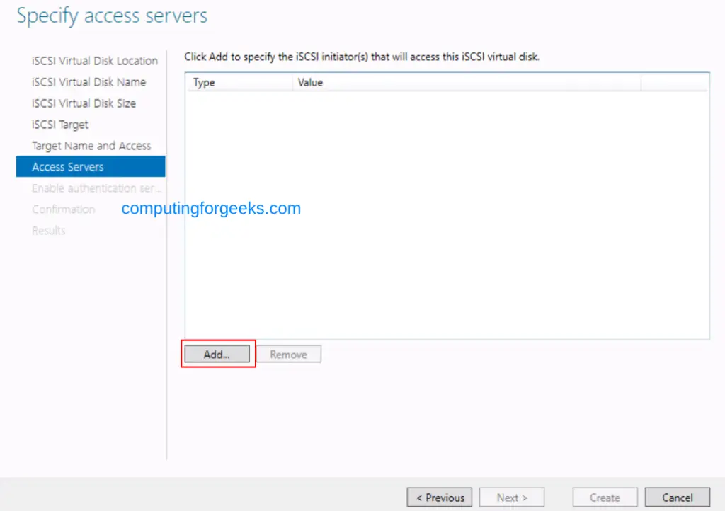 Configure iSCSI Target & Initiator on Windows Server 2022 14 Configure iSCSI Target Initiator on Windows Server 2022 15