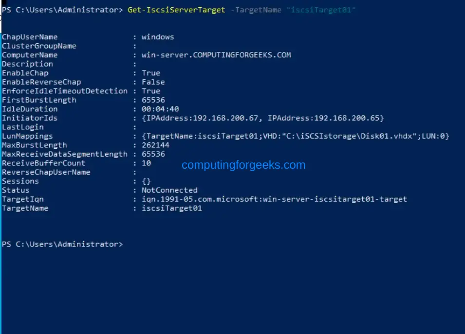 Configure iSCSI Target & Initiator on Windows Server 2022 19 Configure iSCSI Target Initiator on Windows Server 2022 21