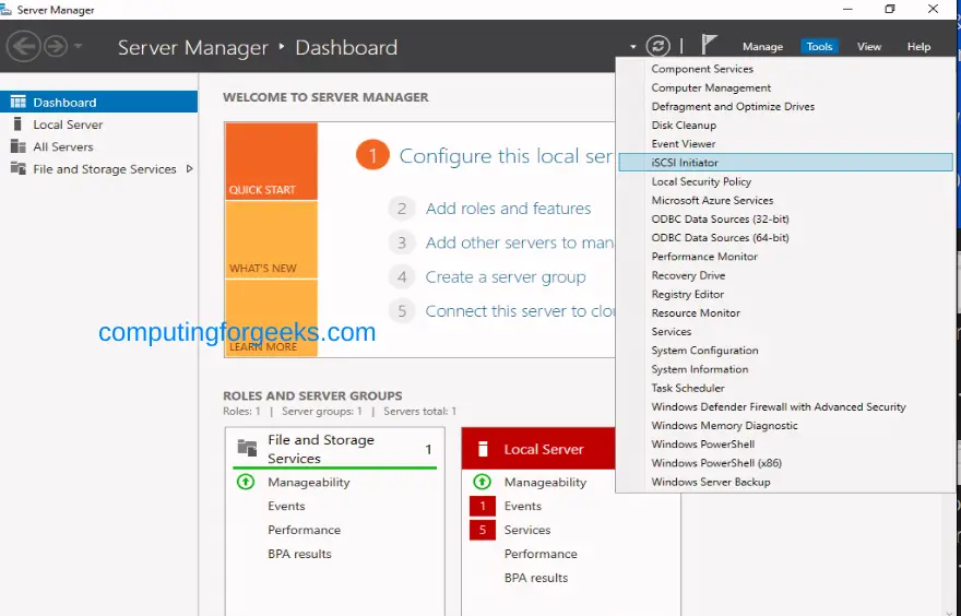 Configure iSCSI Target & Initiator on Windows Server 2022 20 Configure iSCSI Target Initiator on Windows Server 2022 22