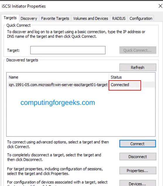 Configure iSCSI Target & Initiator on Windows Server 2022 28 Configure iSCSI Target Initiator on Windows Server 2022 30