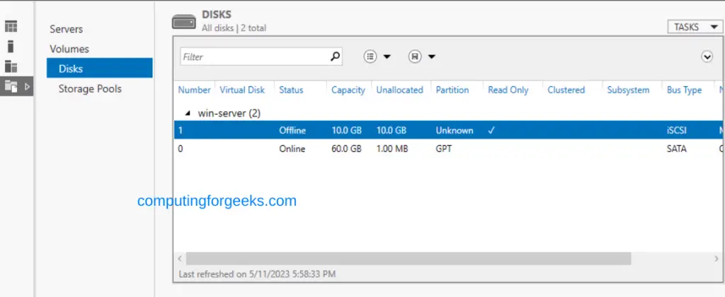 Configure iSCSI Target & Initiator on Windows Server 2022 29 Configure iSCSI Target Initiator on Windows Server 2022 31