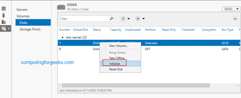 Configure iSCSI Target & Initiator on Windows Server 2022 31 Configure iSCSI Target Initiator on Windows Server 2022 33