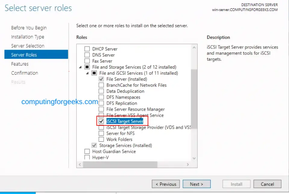 Configure iSCSI Target & Initiator on Windows Server 2022 5 Configure iSCSI Target Initiator on Windows Server 2022 7