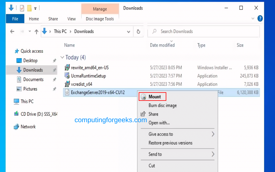 Installing Exchange Server 2019 on Windows Server 2022 12 Exchange Server 2019 on Windows Server 2022 11