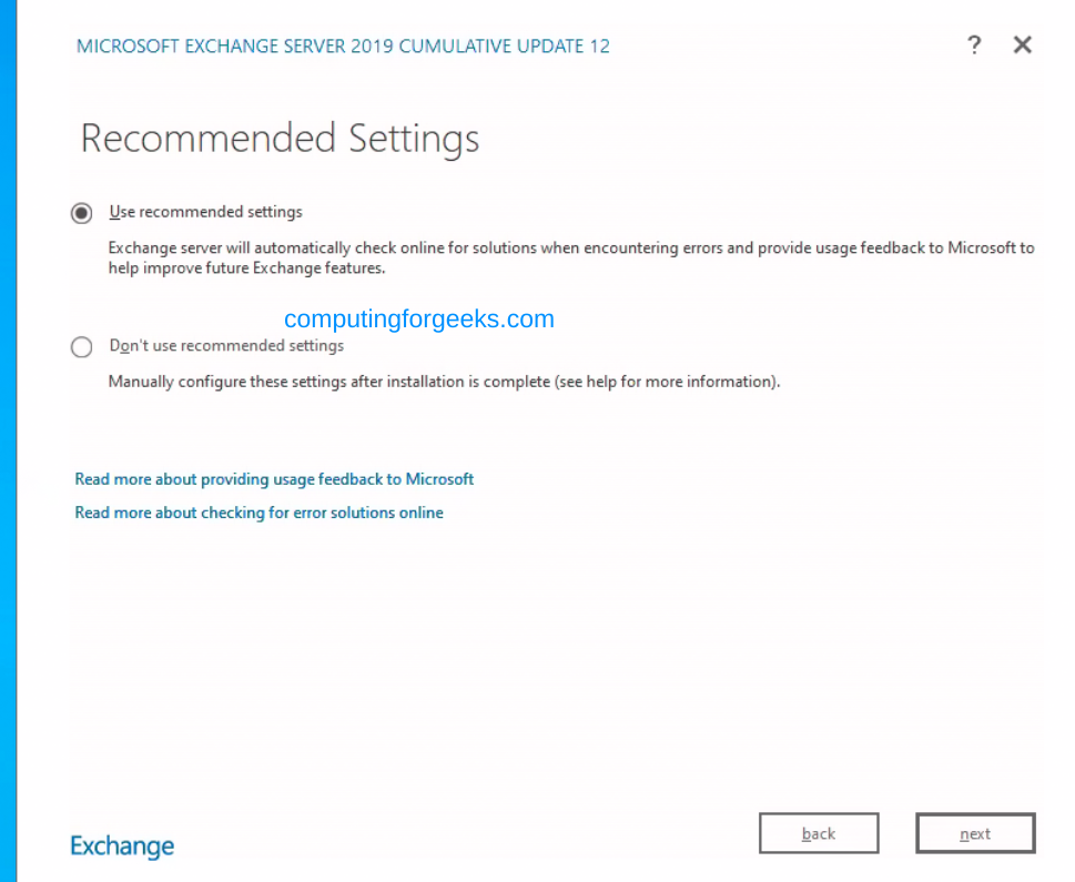 Installing Exchange Server 2019 on Windows Server 2022 16 Exchange Server 2019 on Windows Server 2022 15