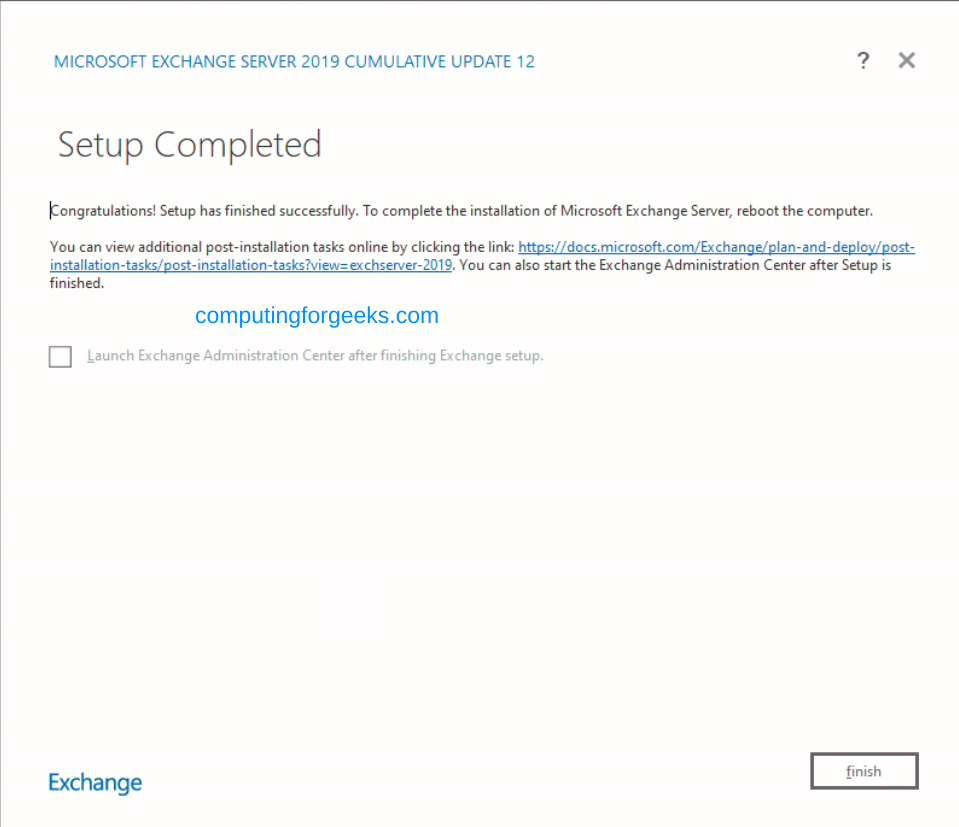 Installing Exchange Server 2019 on Windows Server 2022 21 Exchange Server 2019 on Windows Server 2022 20