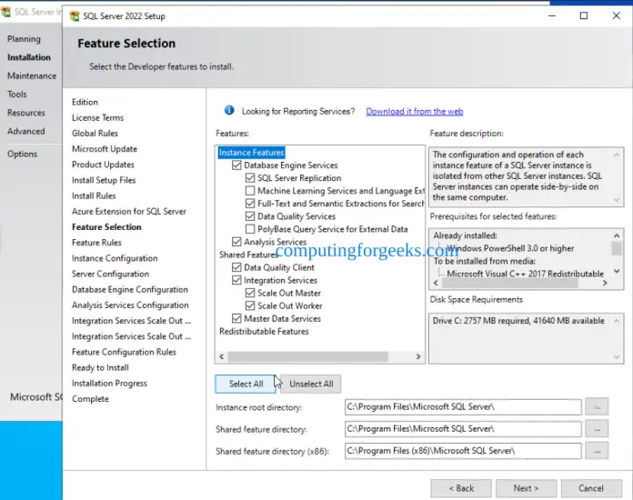 Installing SQL Server 2022 on Windows Server 2022 | ComputingForGeeks