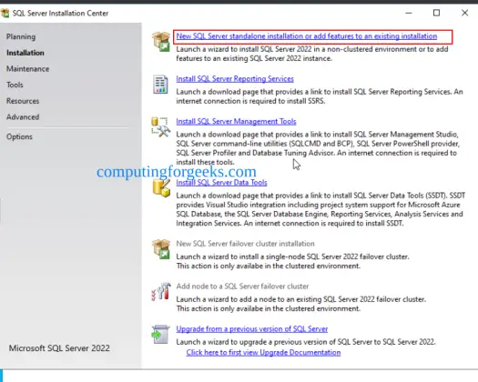 Installing SQL Server 2022 on Windows Server 2022 | ComputingForGeeks