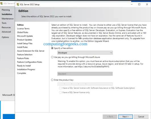 Installing SQL Server 2022 on Windows Server 2022 | ComputingForGeeks