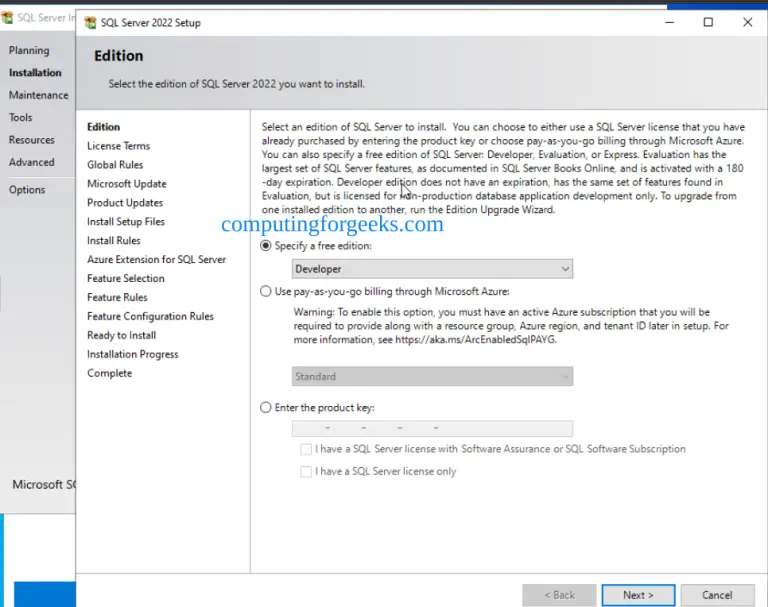 Installing SQL Server 2022 on Windows Server 2022 | ComputingForGeeks