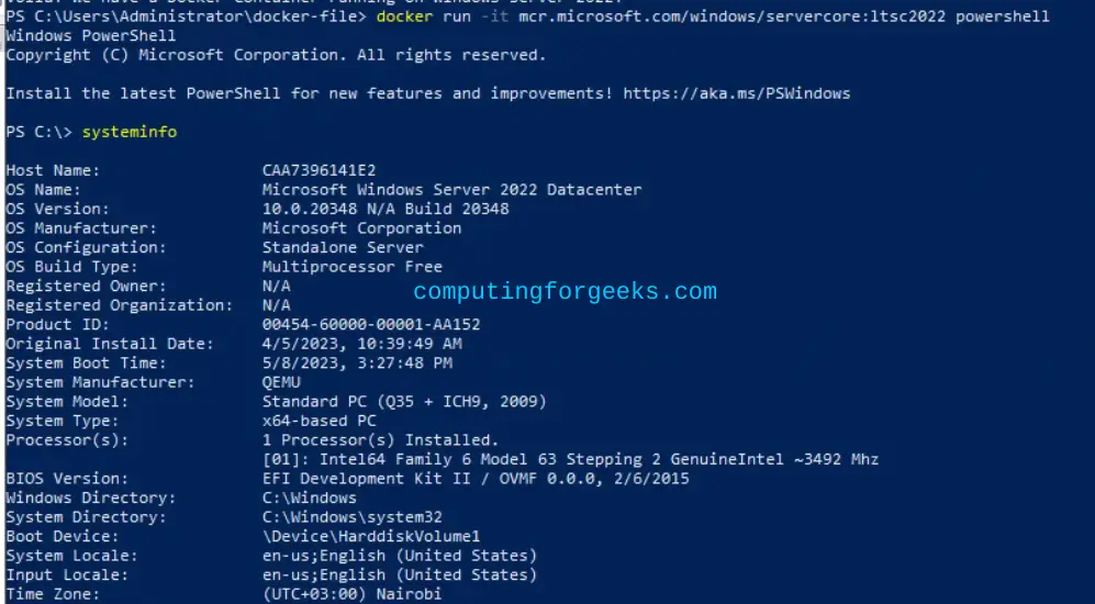Using Docker and Docker Compose on Windows Server 2022 14 Use Docker and Docker Compose on Windows Server 2022 12