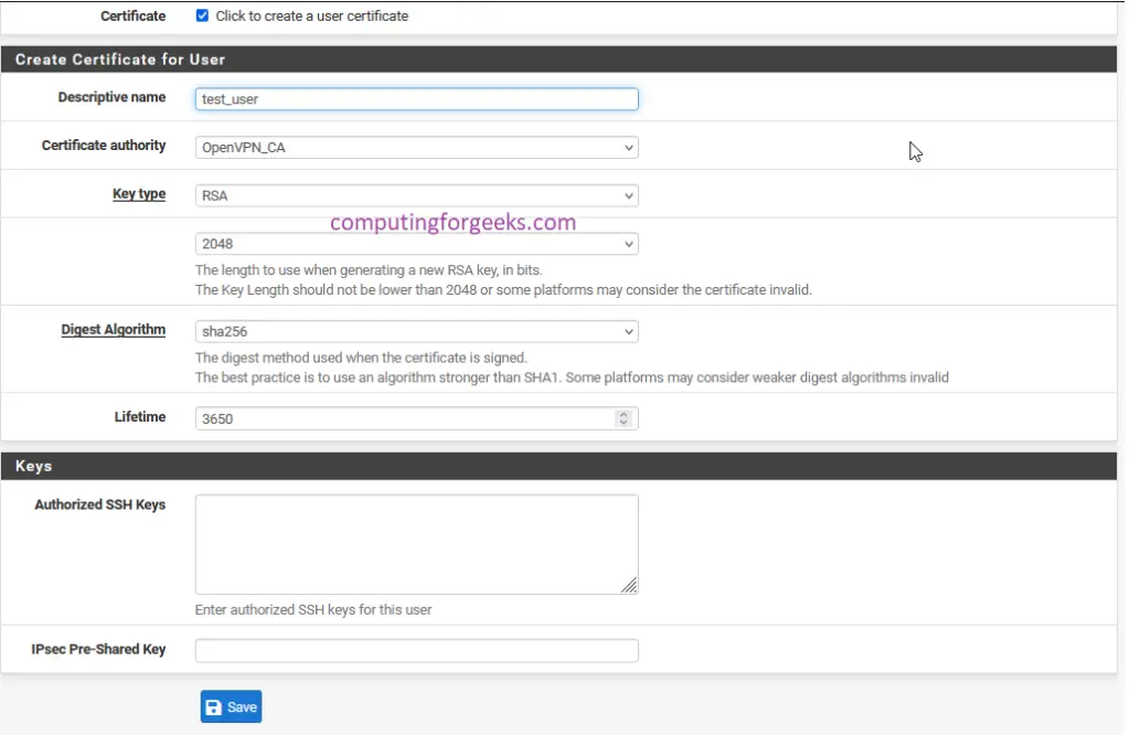 How To Configure OpenVPN Server on pfSense / OPNsense 11 image 33