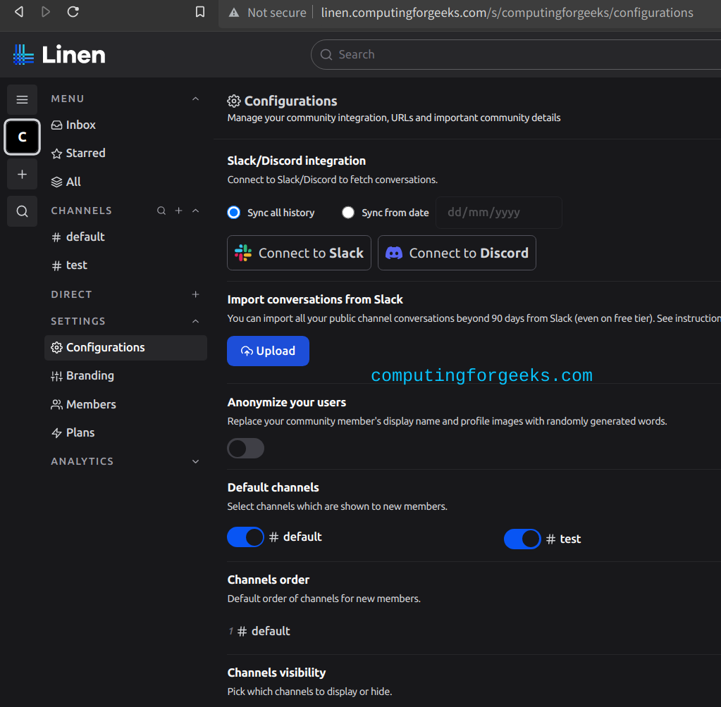 Install Linen - Slack Alternative Searchable from Google 11 Install Linen Slack Alternative Searchable from Google 10
