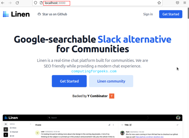 Install Linen Slack Alternative Searchable from Google 2