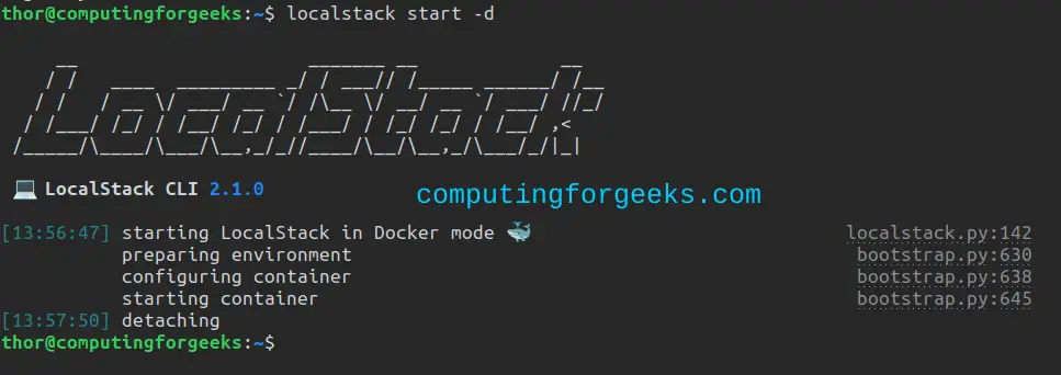 Run Local AWS Cloud Stack using LocalStack on Linux 2 Run Local AWS Cloud Stack using LocalStack on Linux 1