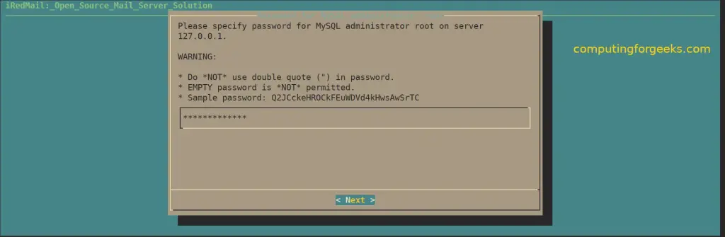 Configure iRedMail on Rocky / AlmaLinux / CentOS 9 8 image 5