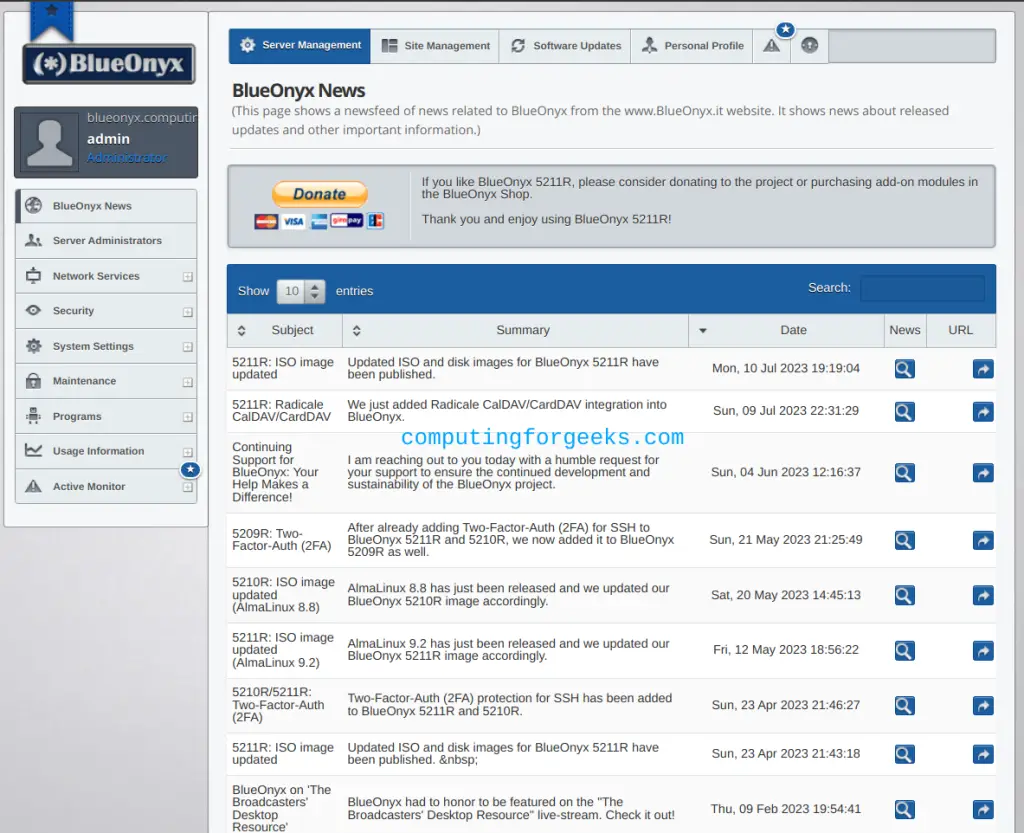 Install BlueOnyx Hosting Panel on Rocky 9 / AlmaLinux 9 17 Install BlueOnyx Hosting Panel on Rocky 9AlmaLinux 9 17