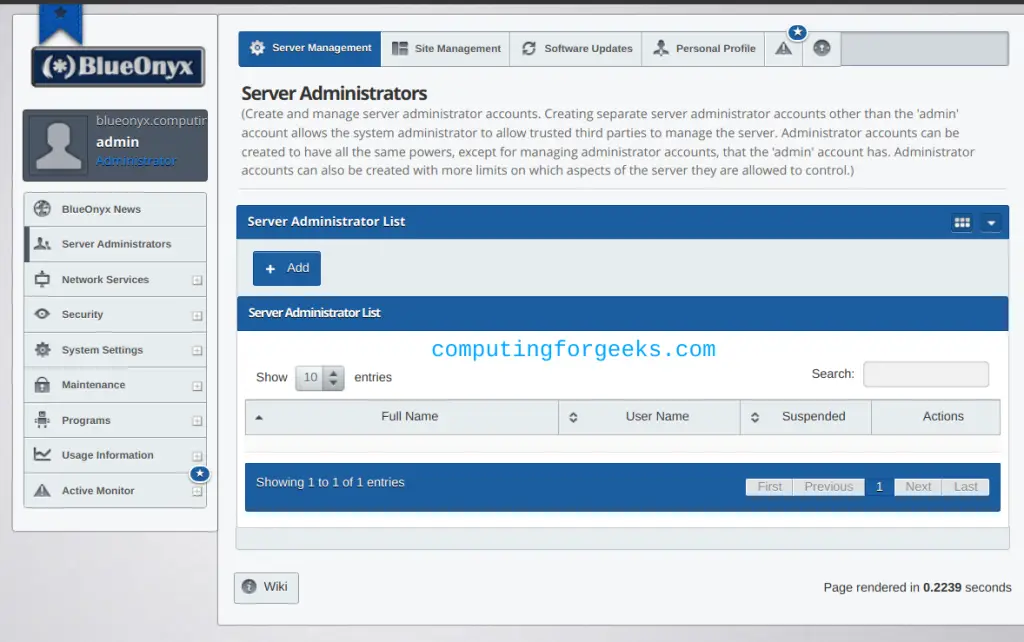 Install BlueOnyx Hosting Panel on Rocky 9 / AlmaLinux 9 18 Install BlueOnyx Hosting Panel on Rocky 9AlmaLinux 9 18