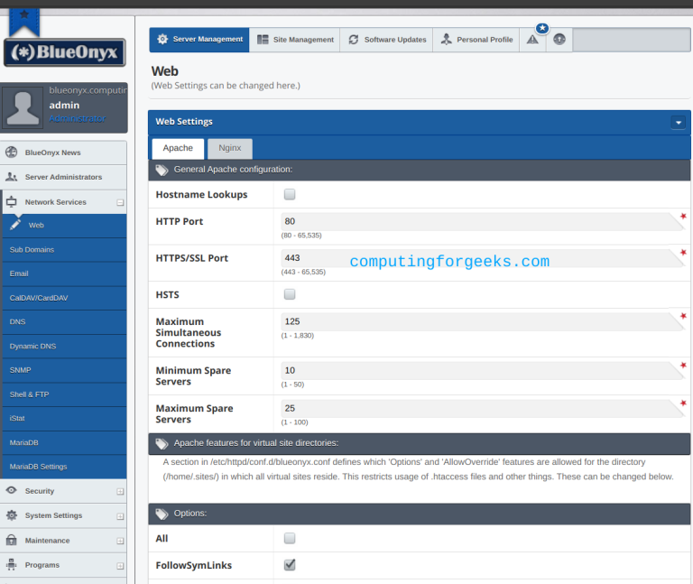 Install BlueOnyx Hosting Panel on Rocky 9AlmaLinux 9 19