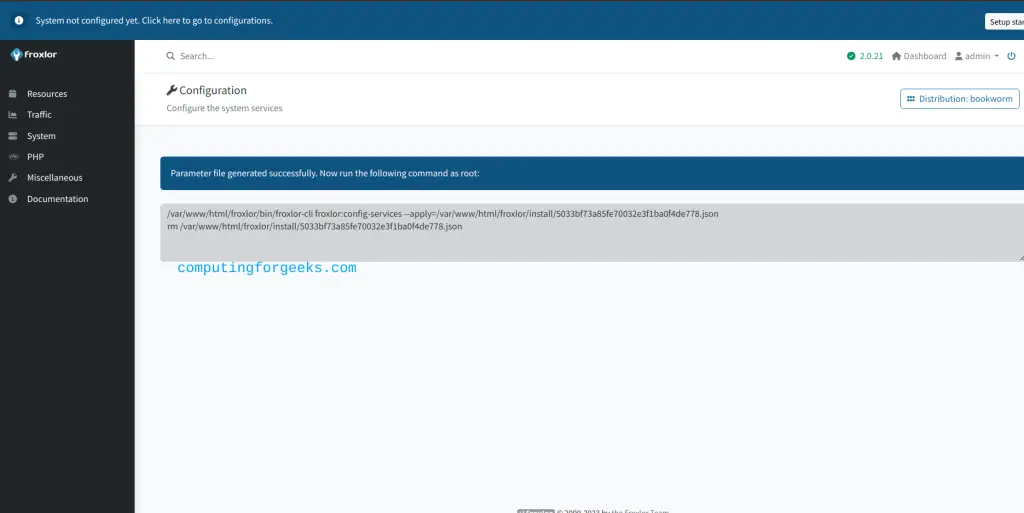 Install Froxlor server management on Debian 12 (Bookworm) 12 Install Froxlor server management software on Debian 12 Bookworm 11