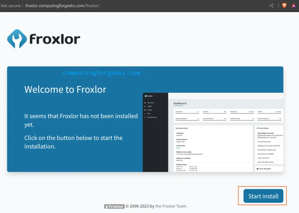 Install Froxlor server management on Debian 12 (Bookworm) 3 Install Froxlor server management software on Debian 12 Bookworm 2