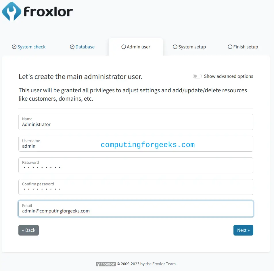 Install Froxlor server management on Debian 12 (Bookworm) 6 Install Froxlor server management software on Debian 12 Bookworm 5