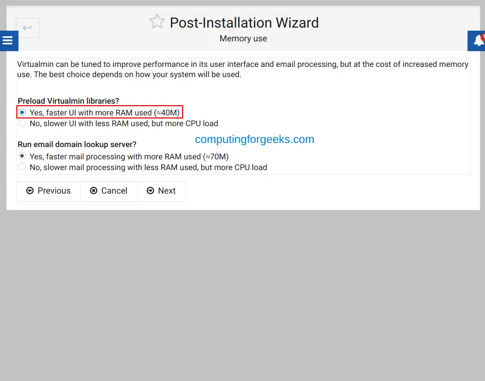 Installing Webmin / Virtualmin / DirectAdmin on Debian 12 6 Installing Webmin Virtualmin DirectAdmin on Debian 12 5