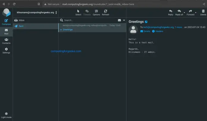 Mail Server on Debian 12 with Postfix Dovecot MySQL and RoundCube 10