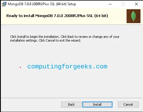 Install MongoDB 7.0 on Windows Server 2022|2019|2016 7 MongoDB 7.0 on Windows Server 6