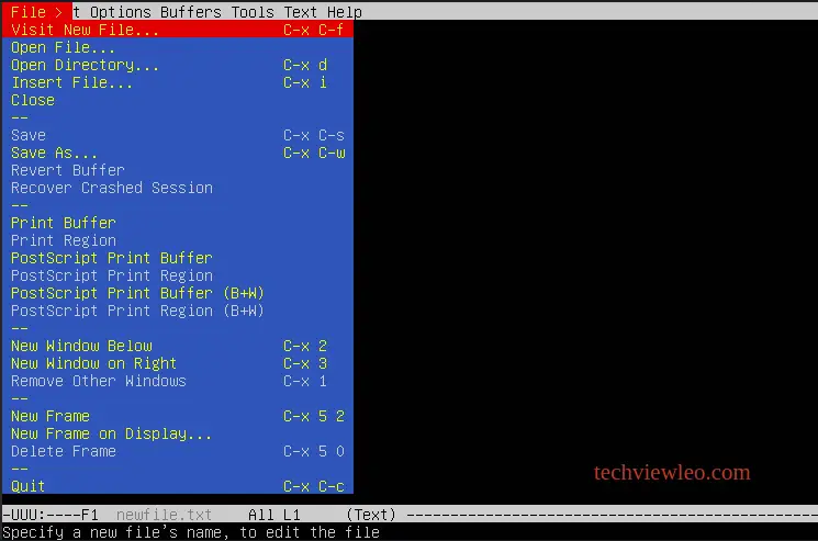 Using Emacs on Linux and macOS - emac Commands examples 4 how to use emacs on linux 06
