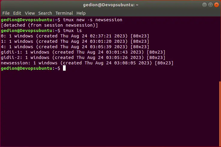 Using tmux on Linux and macOS - tmux cheat sheet 3 how to use tmux on linux 04
