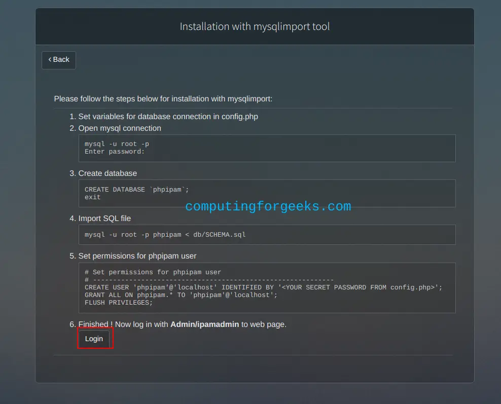 Install phpIPAM on Debian 12 (Bookworm) With Let's Encrypt SSL 3 Install phpIPAM on Debian 2