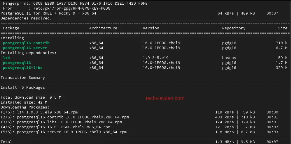 how to install postgresql16 on centos9 02