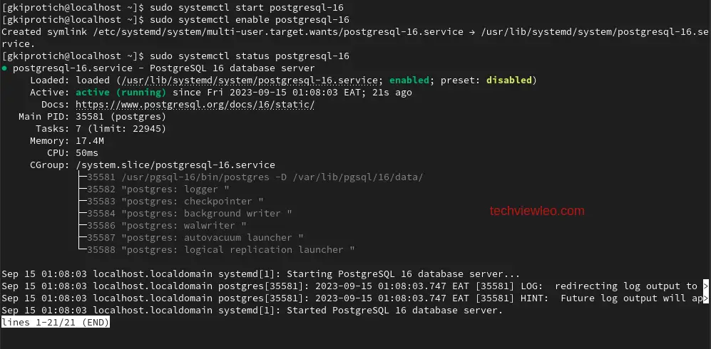 how to install postgresql16 on centos9 05