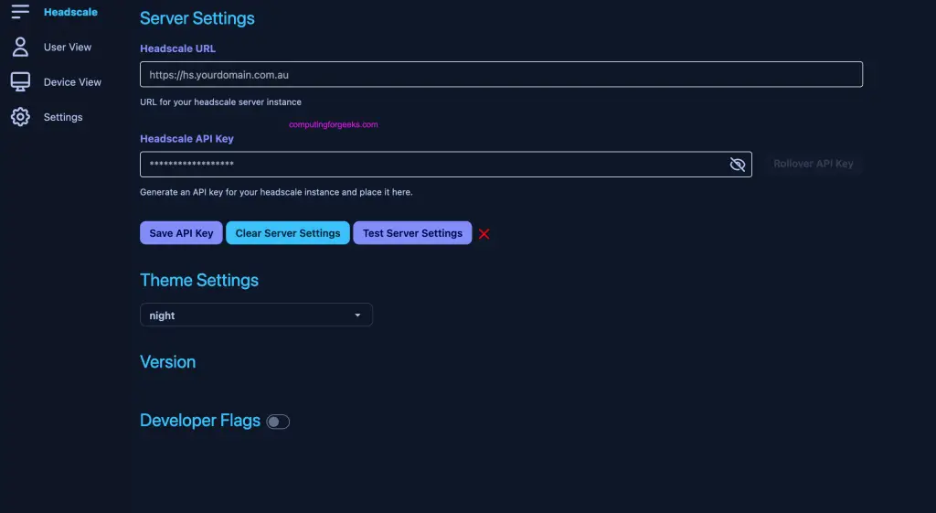 How To Run Headscale with UI in Docker Container 2 headscale configure ui access