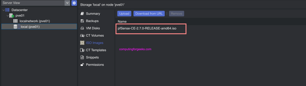 Installing pfSense Firewall on Proxmox Hetzner root server 4 pfsense install proxmox 01