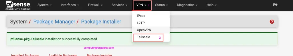 How To Join pfSense to Tailscale / Headscale Mesh 8 pfsense tailscale 05