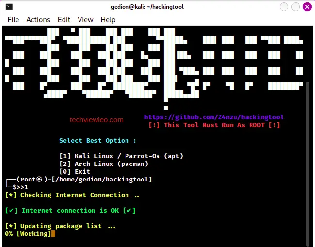 how to setup all in one hackingtool for hackers 03
