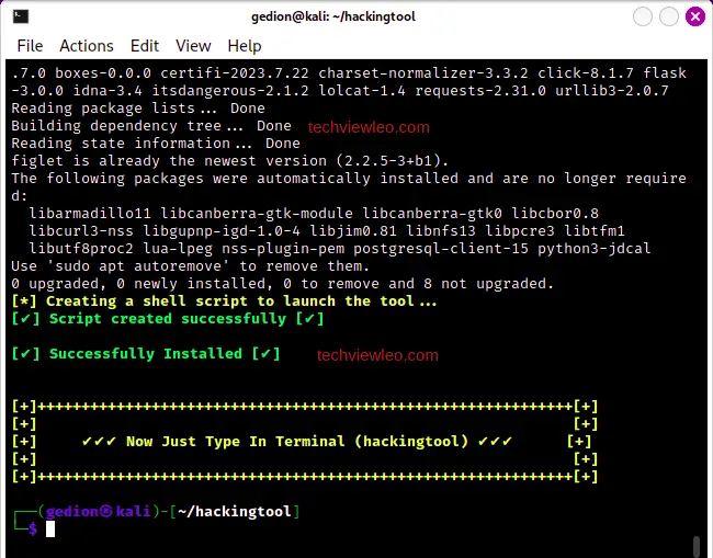 how to setup all in one hackingtool for hackers 05