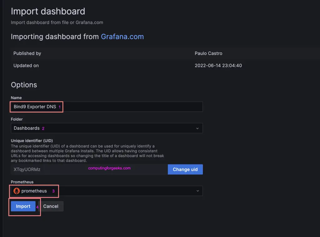 Monitor BIND DNS server with Prometheus and Grafana 2 bind dns grafana 02