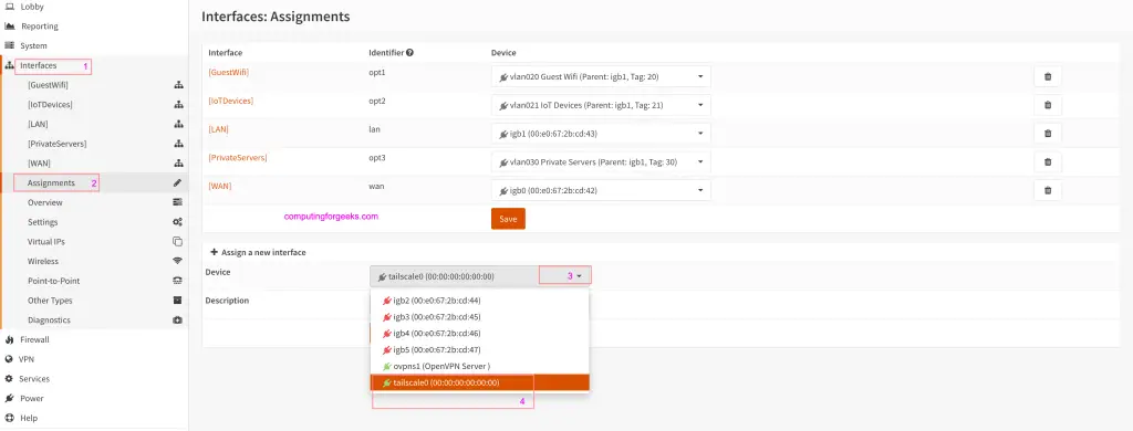 Install and Configure Tailscale Client on OPNsense 4 Enable SSH Server OPNsense 05