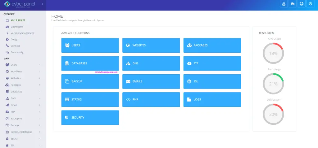 Install CyberPanel on Ubuntu 22.04 with Let's Encrypt 2 Install CyberPanel Ubuntu 02