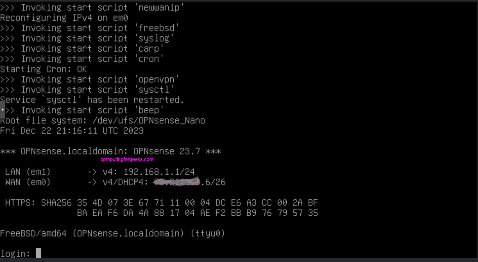 How To Install OPNSense Firewall on Proxmox VE | ComputingForGeeks