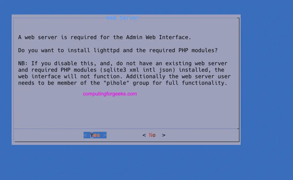 Install Pi-hole Network Ad Blocker on Debian 12/11/10 9 Pi hole debian 09