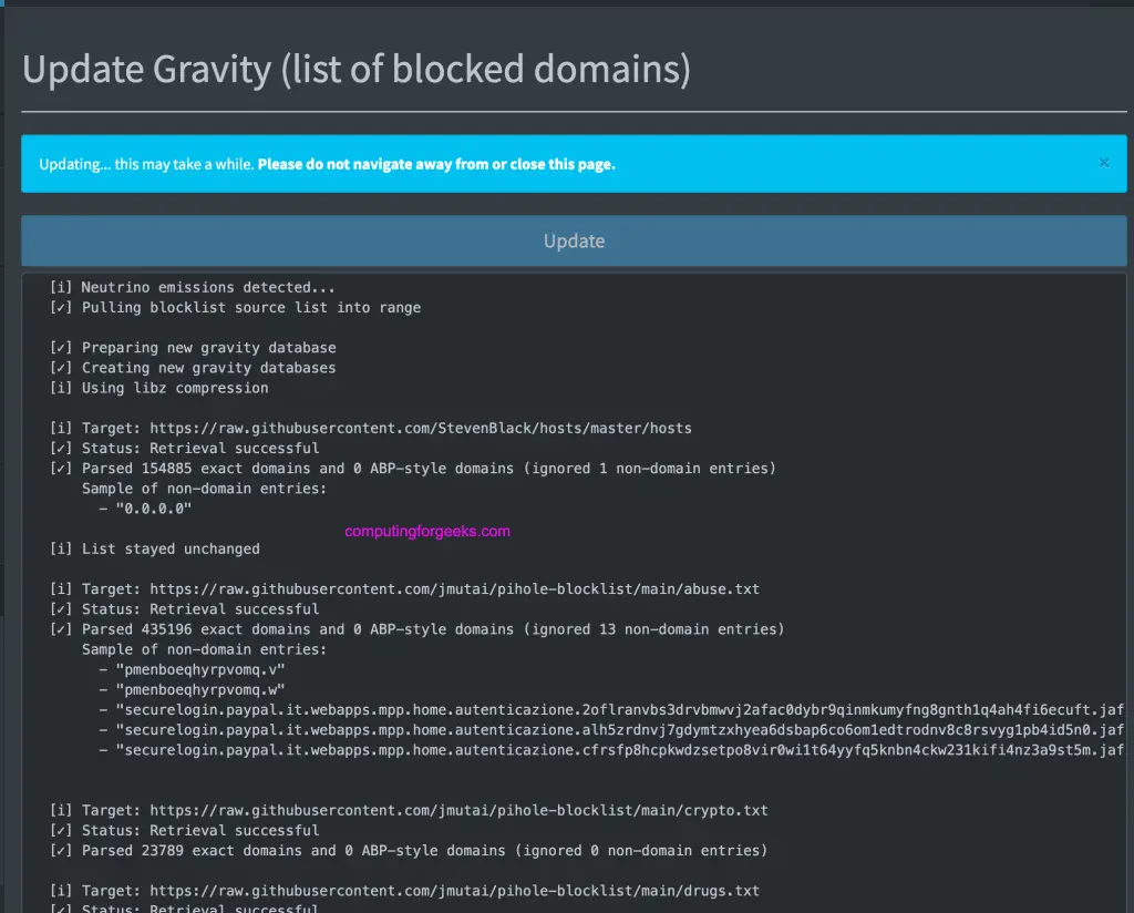 Install Pi-hole Network Ad Blocker on Debian 12/11/10 16 Pi hole debian 16