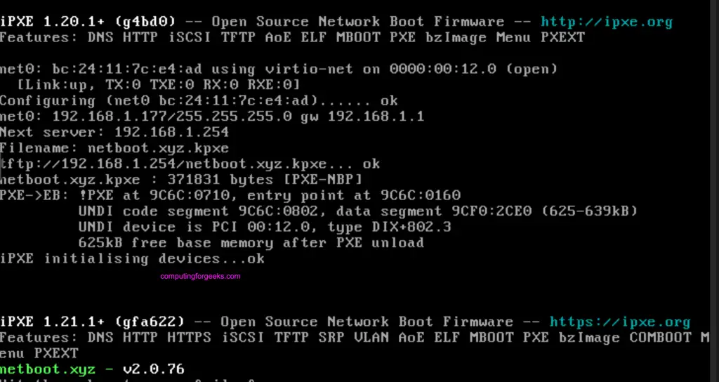 Setup iPXE Server on Ubuntu or Debian using netboot.xyz 9 netboot.xyz boot from network