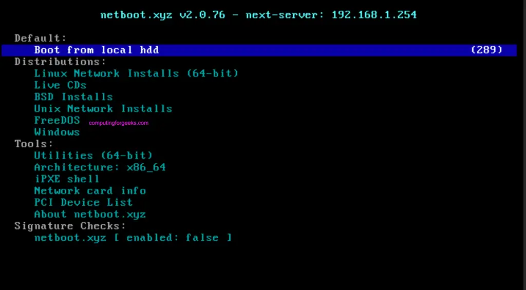 Setup iPXE Server on Ubuntu or Debian using netboot.xyz 10 netboot.xyz boot menu